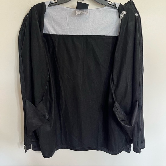AND1 Men's Small Athletic Track Jacket Full Zip Black Gray Colorblock Athleisure - Picture 6 of 11